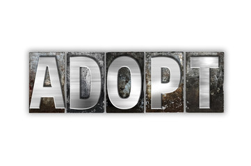 Adopt Concept Isolated Metal Letterpress Type