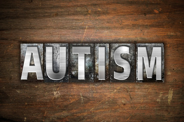 Fototapeta premium Autism Concept Metal Letterpress Type