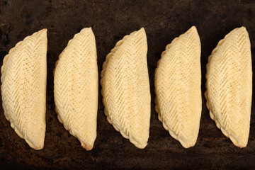 Ramadan Sweet called Shekerbura from Azerbaijan. Selective focus.