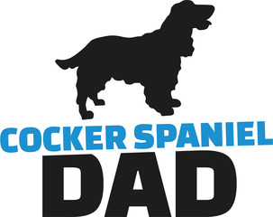 Cocker Spaniel dad with dog silhouette