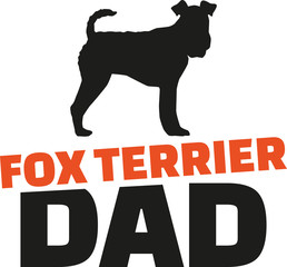 Fox Terrier dad with dog silhouette