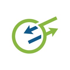 creative logo with arrow