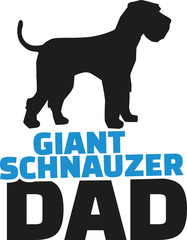 Giant Schnauzer dad with dog silhouette