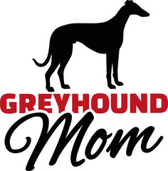 Greyhound Mom with dog silhouette