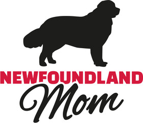 Newfoundland Mom with dog silhouette