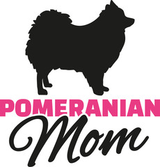 Pomeranian Mom with dog silhouette