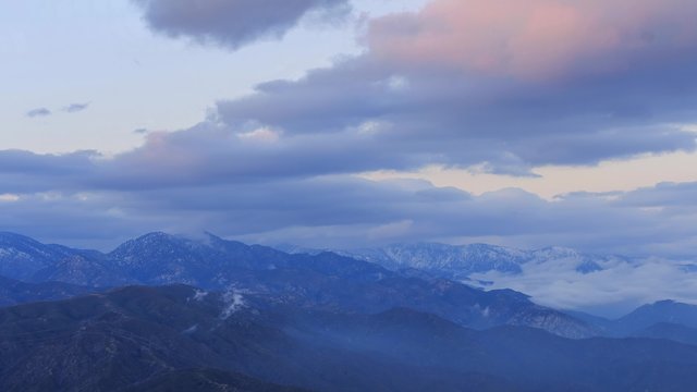 4K timelapse of mountain and clouds, California