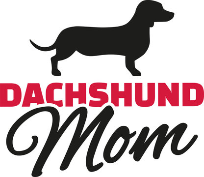 Dachshund Mom with dog silhouette