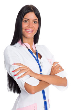 Female doctor with friendly smile
