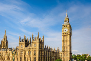 Fototapeta na wymiar Big Ben and House of Parliament, London, UK
