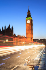 Fototapeta na wymiar Big Ben and house of parliament at twilight, London, UK..