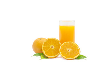 Orange on a white background Clipping Path .