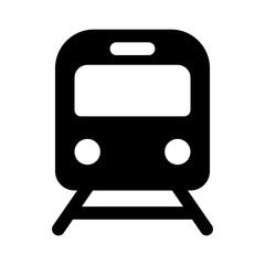 Train / railroad / subway flat icon for transportation apps and websites