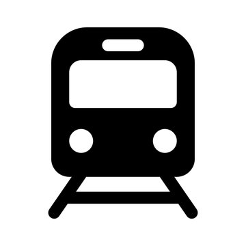 Train / railroad / subway flat icon for transportation apps and websites