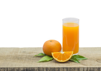 Perfectly round orange sliced in half isolated Clipping Path on