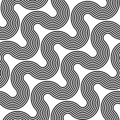 Seamless Wave and Stripe Pattern
