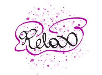 Relax lettering word