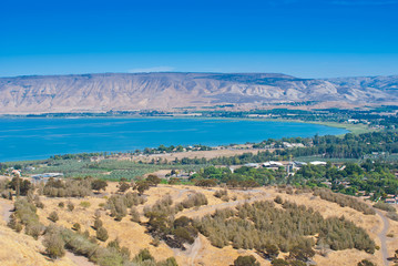 Israel. The coast of Tiberias ( sea of Galilee) lake - obrazy, fototapety, plakaty