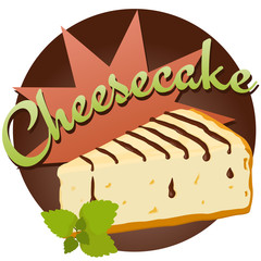 Cheesecake with chocolate.