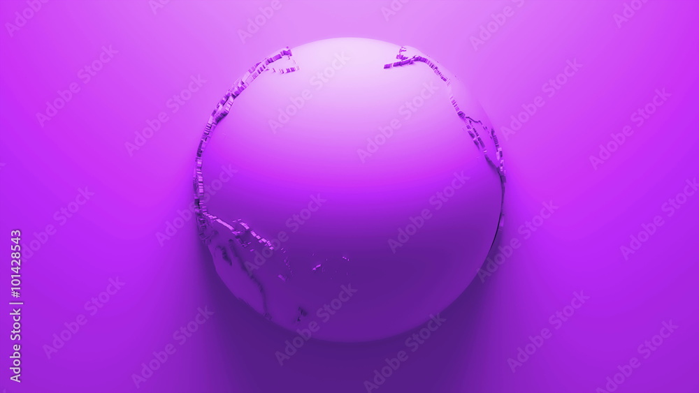 Poster monochrome abstract background with loopable rotation of earth globe, continets are with countries r