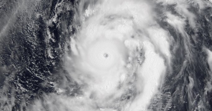 View from orbit of Super Typhoon Damrey, the strongest named storm of  2000. Image: NASA.  