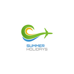 Airplane symbol vector design