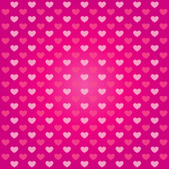 Pink Hearts pattern. Cute love background