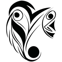 decoration, small image vector, calligraphic symbols, signs, icons, tattoo