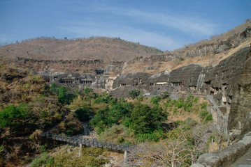 Fototapeta na wymiar Ajanta caves near Aurangabad, Maharashtra state in India