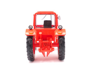 toy tractor on a white background