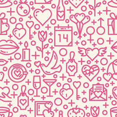 Valentines Day Love seamless pattern