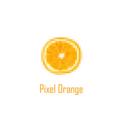 Pixel orange illustration