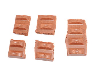 chocolate on a white background