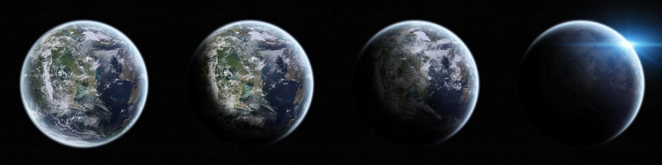 View of the planet Earth in space