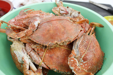 crab cooking seafood background food