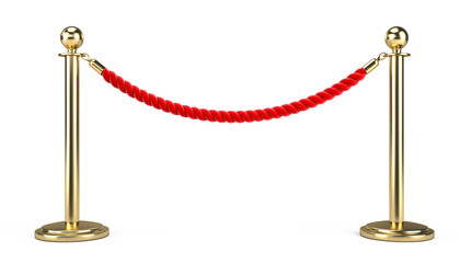 barrier rope isolated on white