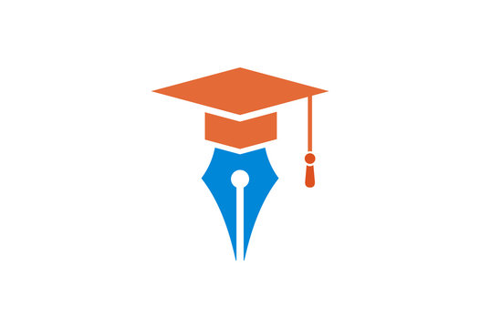 Pen Graduation Logo Vector