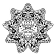 abstract mandala design round ornament