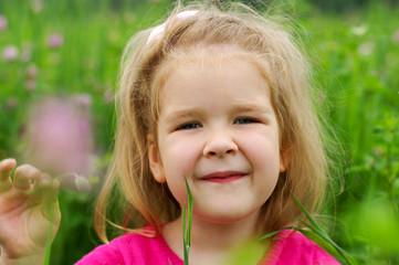  girl on the meadow