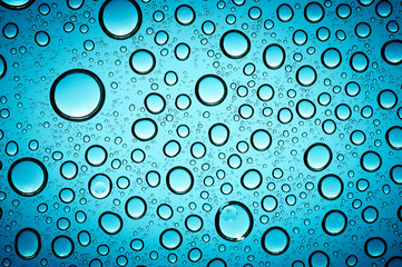  water drops on glass