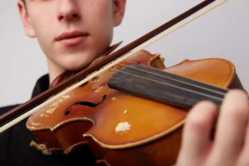 young man with a violin