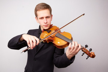 young man with a violin