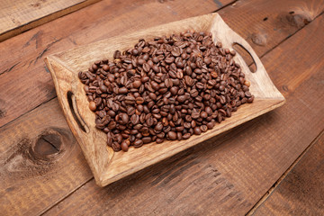 coffee beans on a platter