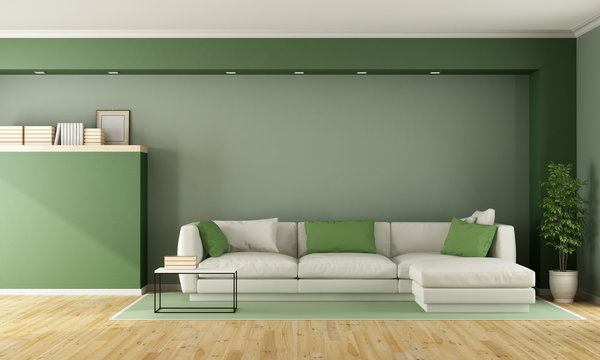 Green Modern Living Room