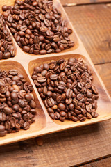 coffee beans on a platter