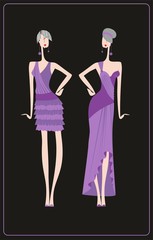 two evening dresses for celebrations