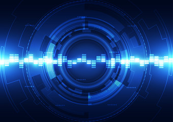 Abstract futuristic digital technology background. Illustration Vector