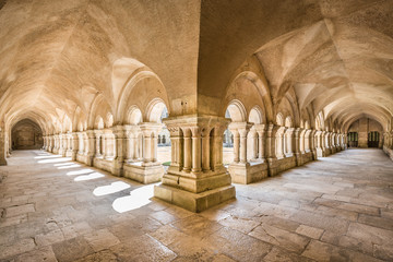 Abbey of Fontenay UNESCO World Heritage Site, Burgundy, France - obrazy, fototapety, plakaty