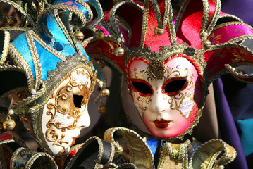 carnival masks for masquerade during the celebrations in Venice