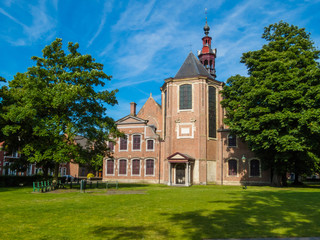 Fototapeta na wymiar Church of the Sint-Elisabeth Begijnhof (Saint-Elisabeth Beguinage), Ghent, Belgium